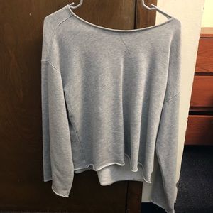 Bell sleeve crop sweatshirt